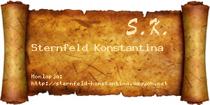 Sternfeld Konstantina névjegykártya